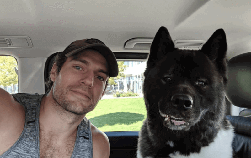 Henry Cavill with his dog Kal