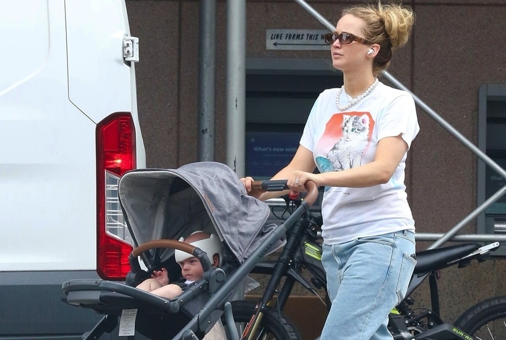 Jennifer Lawrence with her son Cy