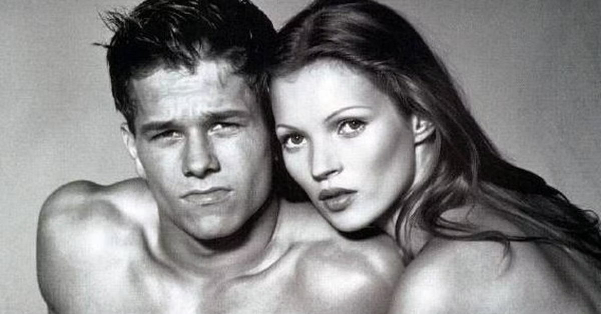 Mark Wahlberg and Kate Moss in the Calvin Klein ad