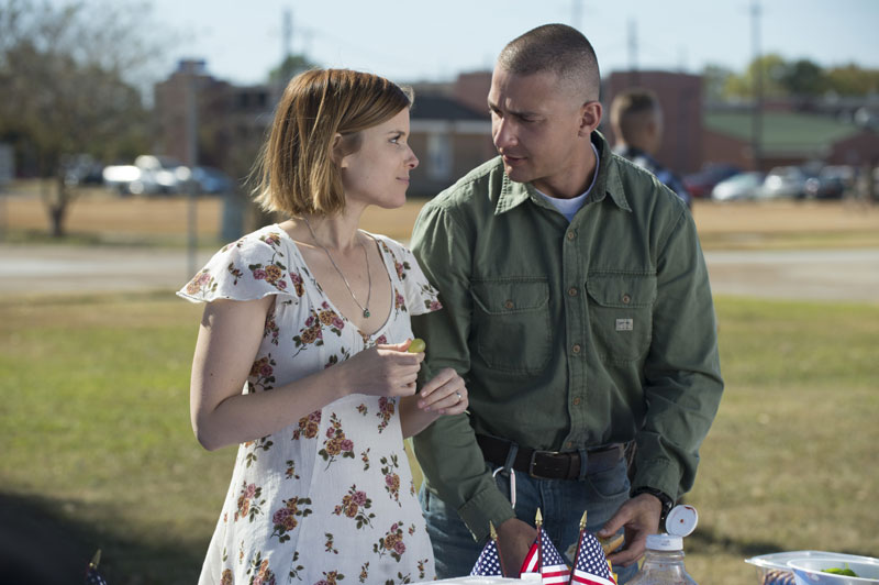 Shia LaBeouf and Kate Mara in Man Down