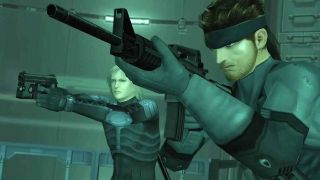 Raiden and Snake in METAL GEAR SOLID 2: Sons of Liberty - Metal Gear Solid Master Collection Version.