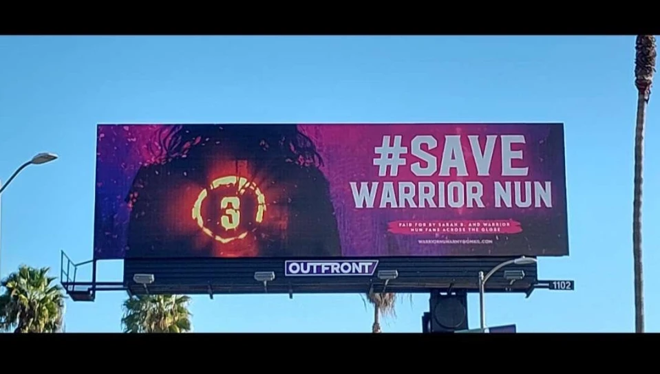 The fans of Warrior Nun rented out a Billboard to save the series