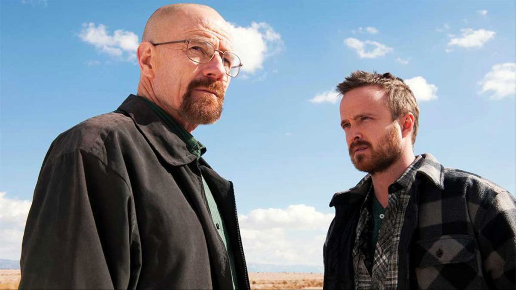 Bryan Cranston and Aaron Paul were co-stars in the blockbuster series Breaking Bad