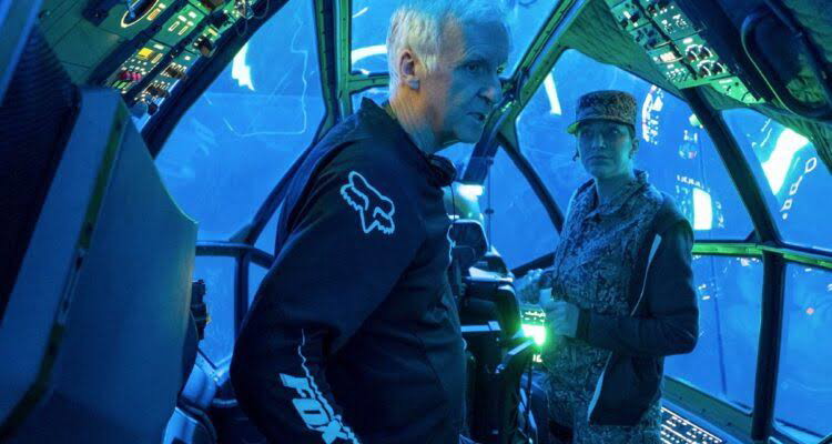 James Cameron behind the scenes of Avatar 2