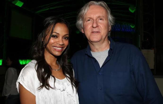 Zoe Saldana and James Cameron 