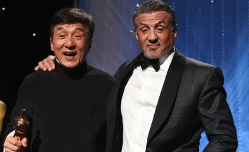 Jackie Chan and Sylvester Stallone