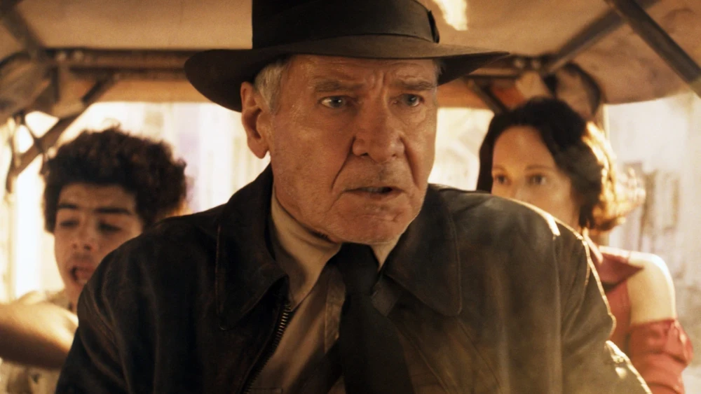 Harrison Ford as Indiana Jones in a still from Indiana Jones and The Dial of Destiny