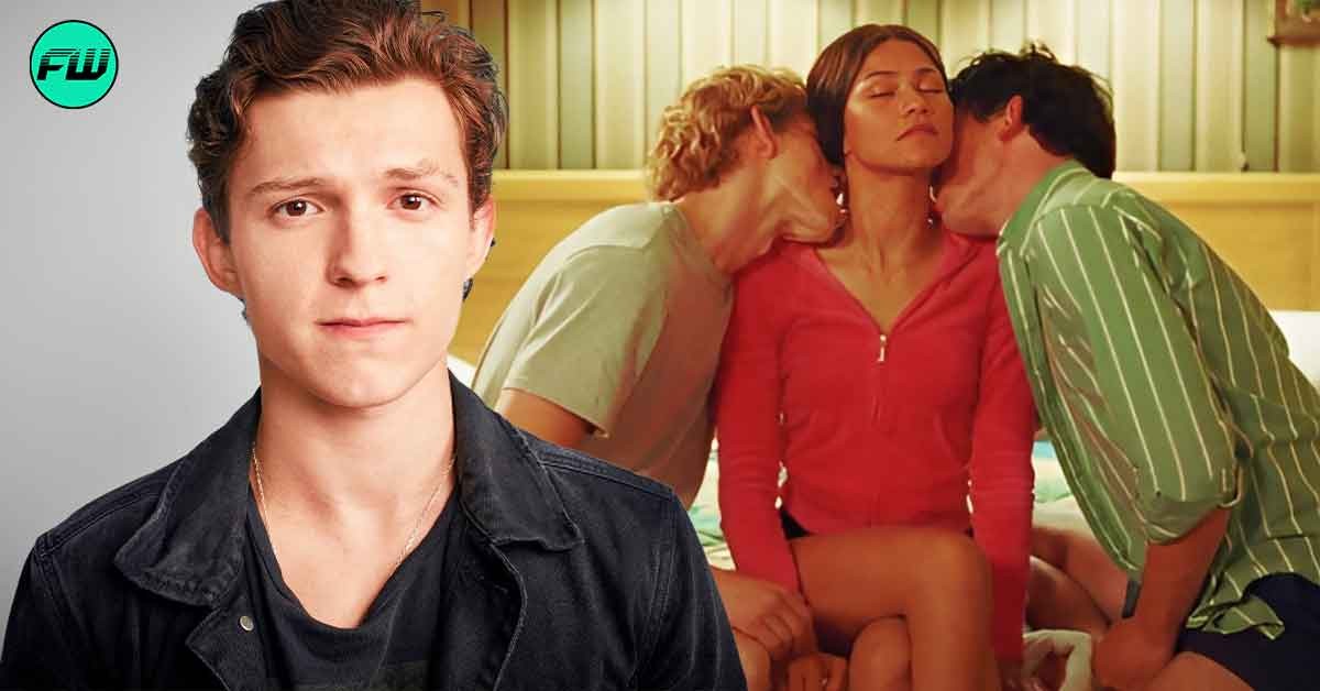 Tom Holland Gets Super Uncomfortable After Watching Zendaya Kiss Two Guys in 'Challengers' in a Viral Fanmade Video