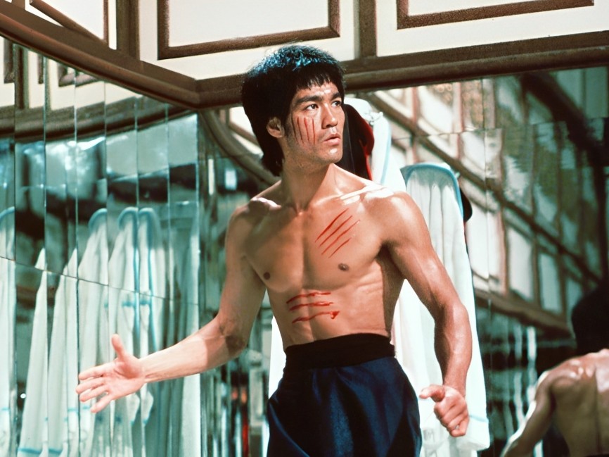 A still of Bruce Lee from Enter the Dragon