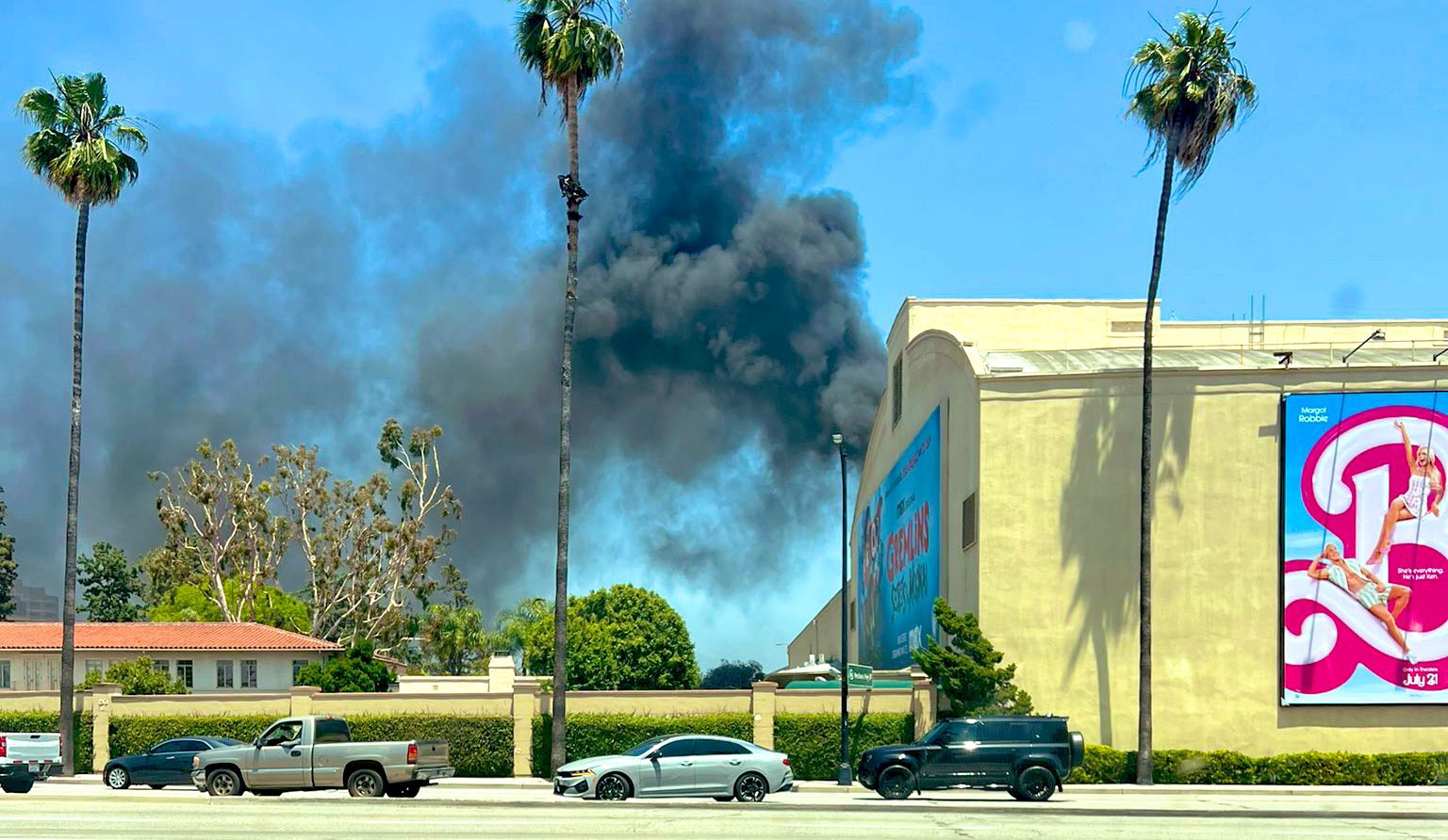 A fire broke out at the Warner Bros. lot