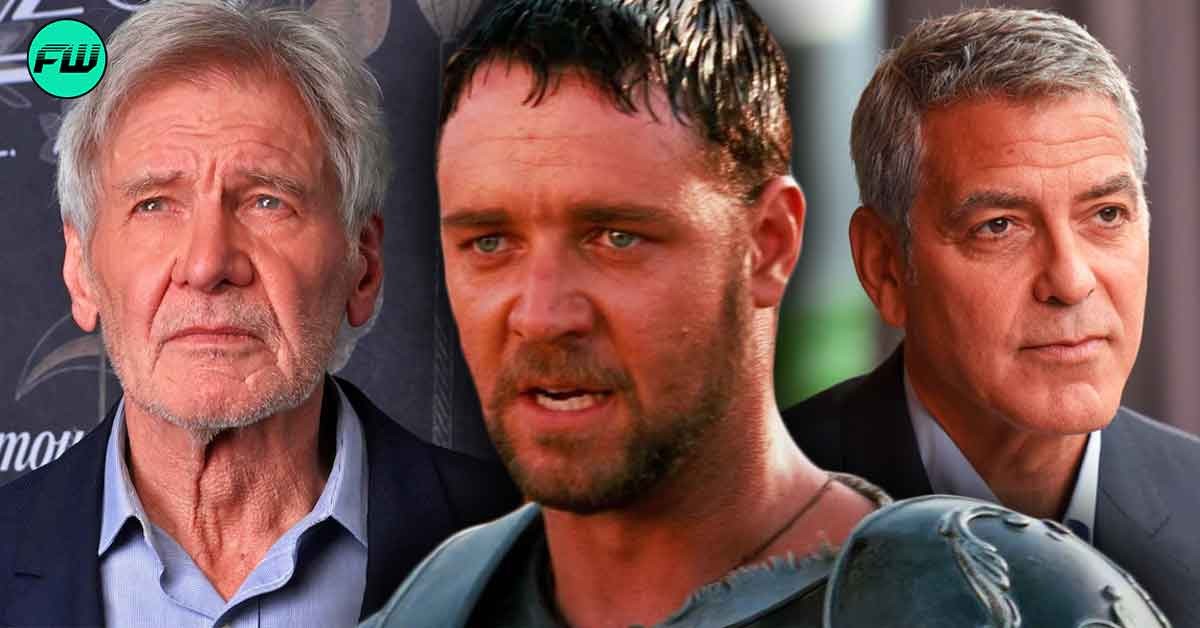 Russell Crowe’s Explosive Rant Left George Clooney Confused After Gladiator Actor Called Harrison Ford a Sellout