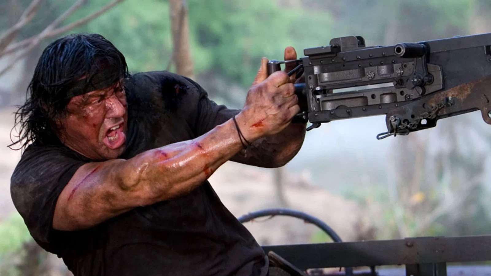 Sylvester Stallone in a still from the movie Rambo