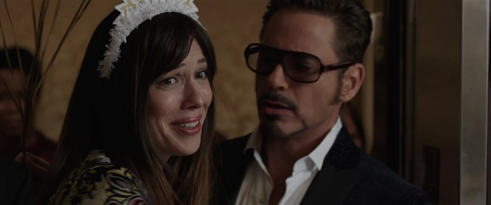 Rebecca Hall and Robert Downey Jr. in Iron Man 3