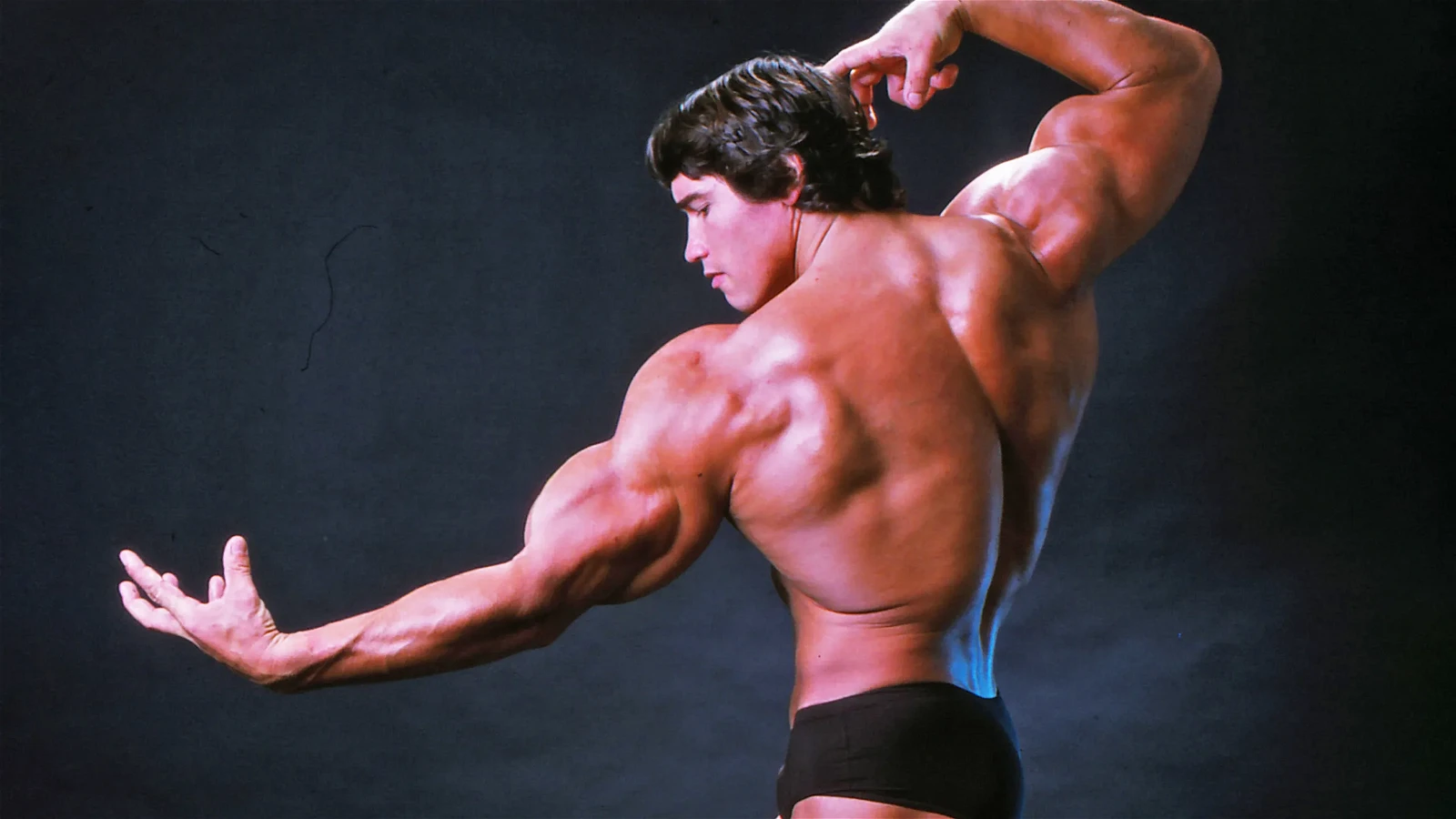 Arnold Schwarzenegger during his bodybuilding days