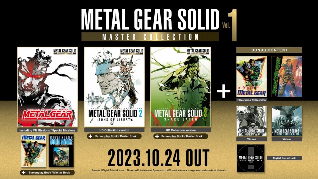 All the Games included Metal Gear Solid Master Collection Vol. 1 