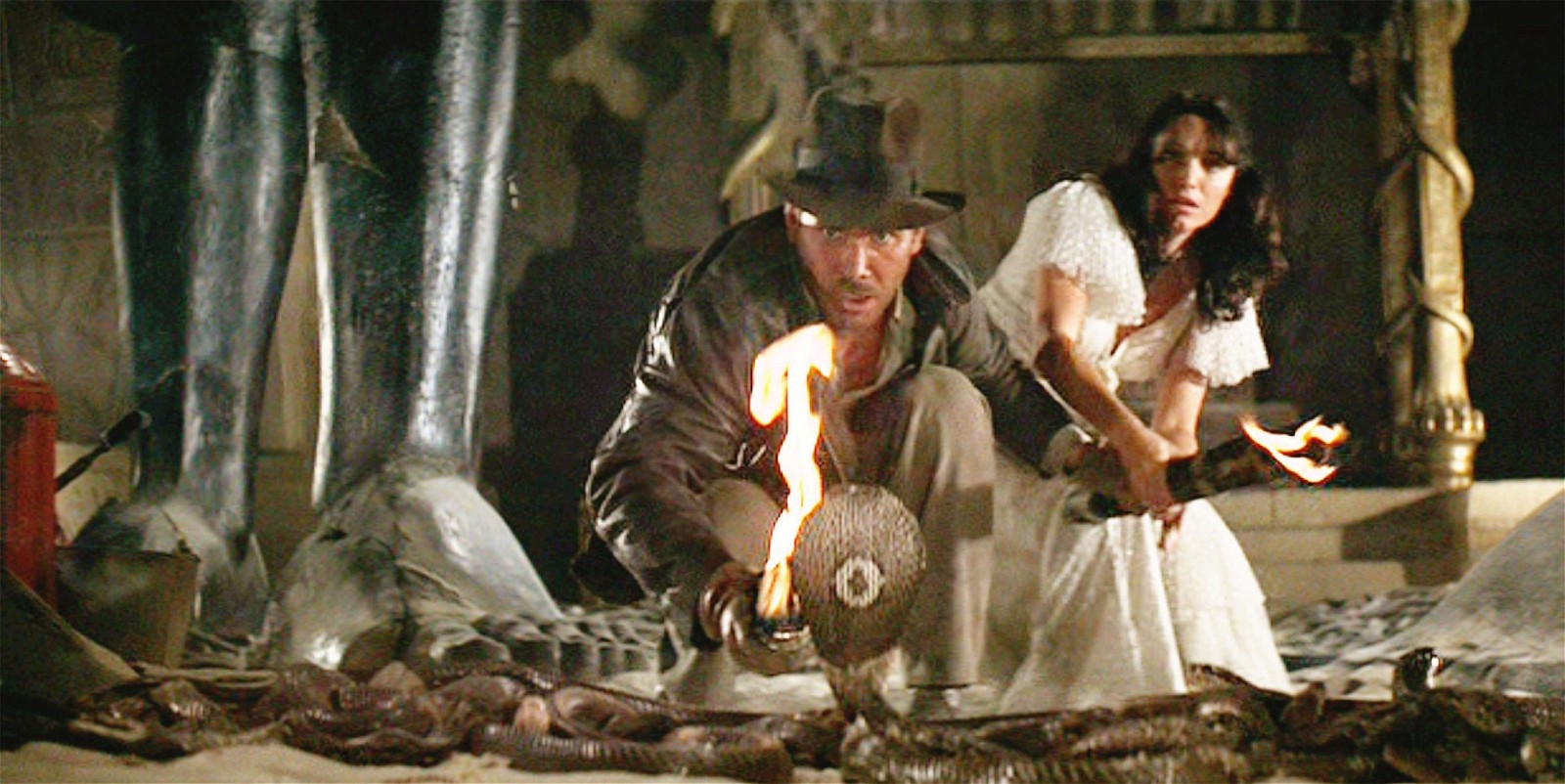 The snake infested chamber scene from Indiana Jones and the Raiders of the Lost Ark featuring 9,000 snakes