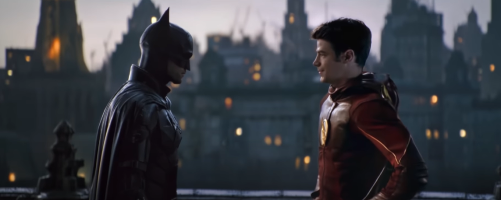 Grant Gustin's Flash meets Robert Pattinson's Batman