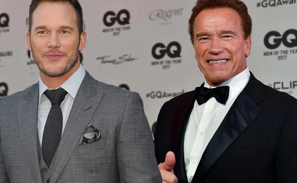 Arnold Schwarzenegger and Chris Pratt