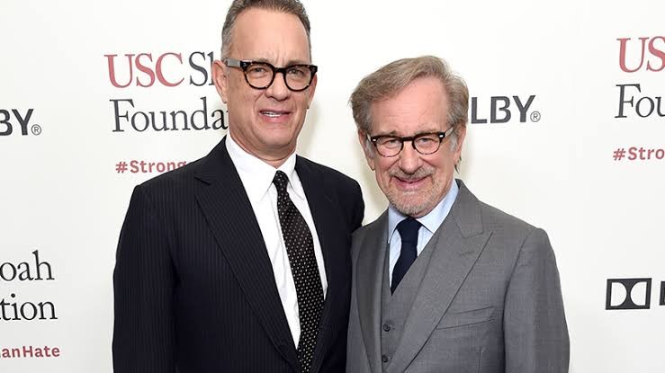 Steven Spielberg and Tom Hanks 