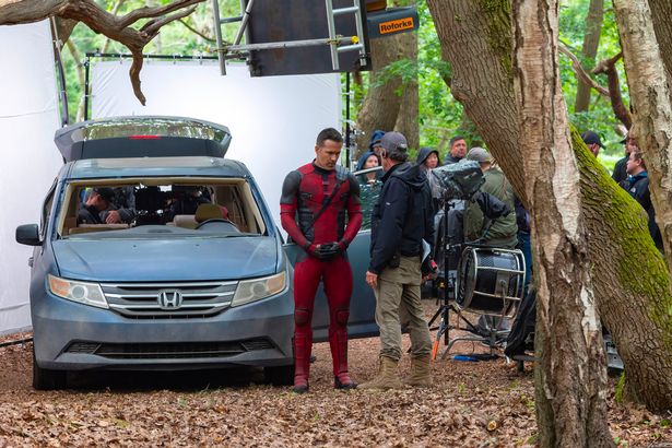 Ryan Reynolds filming for Deadpool 3