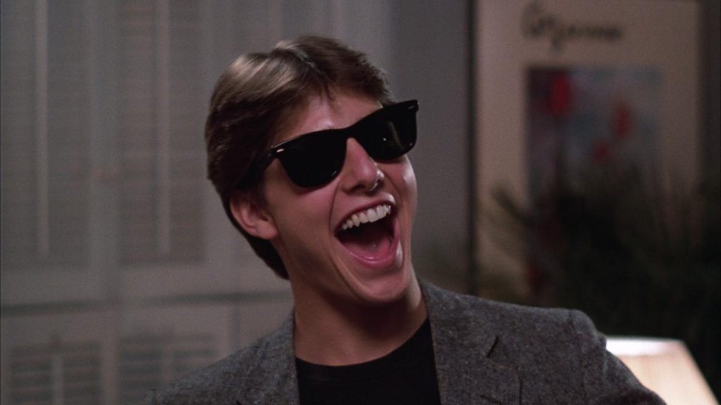 Tom Cruise with iconic Ray-Ban Wayfarer in Risky Business