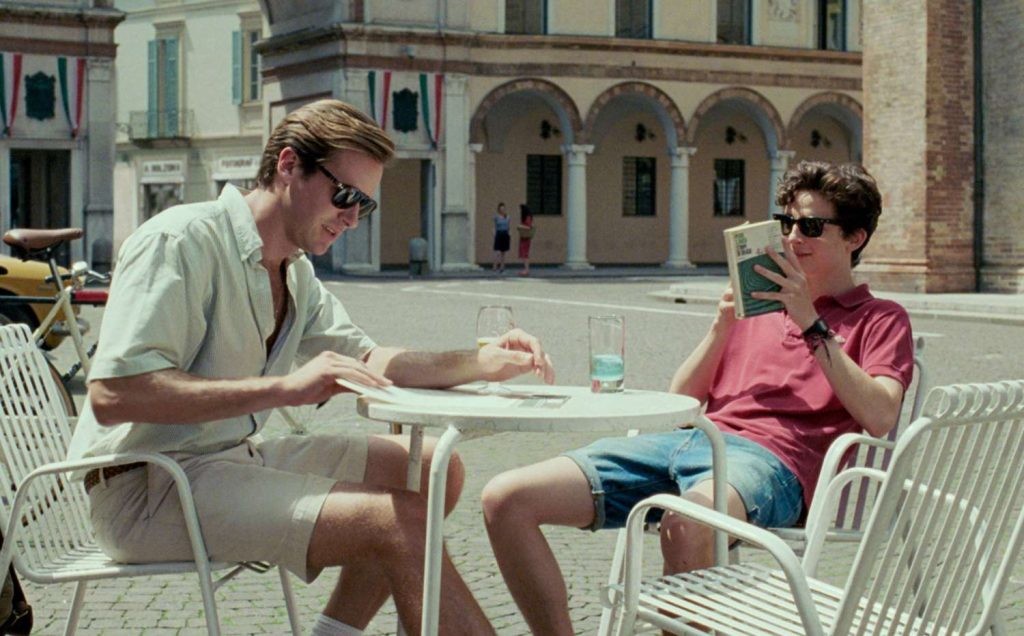 Timothée Chalamet and Armie Hammer in Call Me By Your Name (2017)