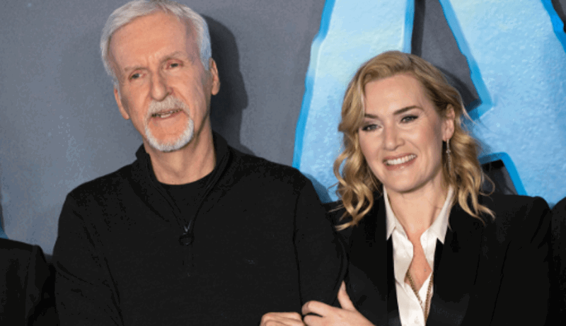 James Cameron and Kate Winslet