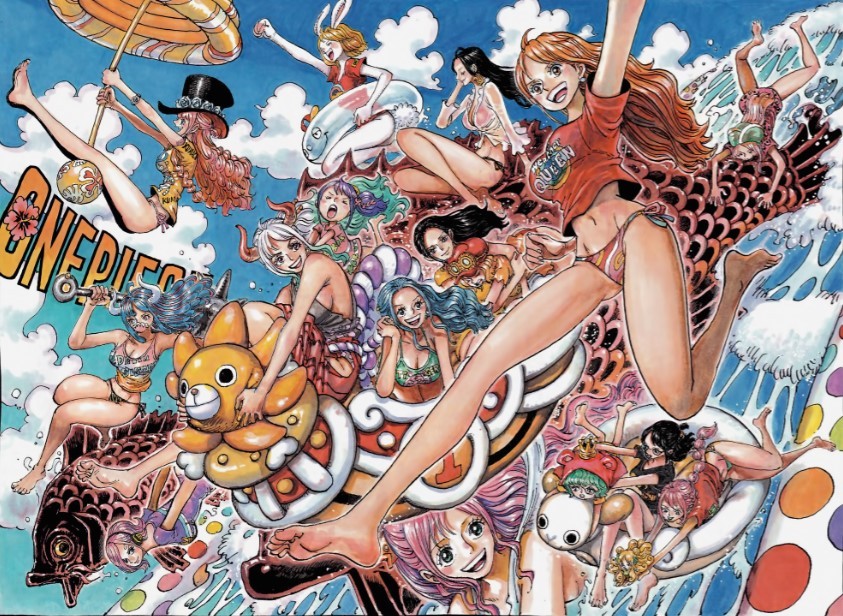 Eiichiro Oda’s color illustration to One Piece Chapter 1084 “The Attempted Murder of a Celestial Dragon” (2023