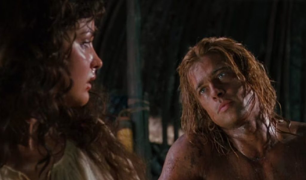 Brad Pitt in a Still from Troy