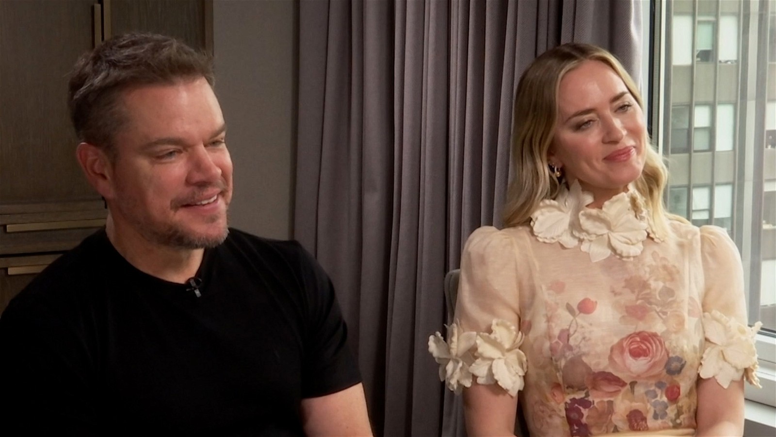 Matt Damon and Emily Blunt in interview