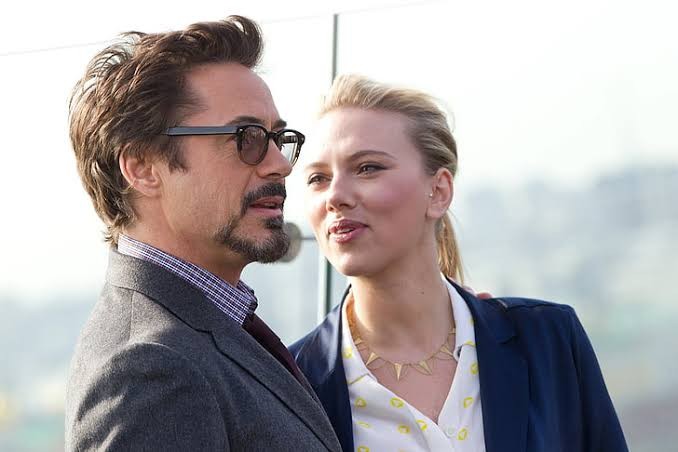 Scarlett Johansson and Robert Downey Jr. 
