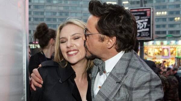 Scarlett Johansson and Robert Downey Jr. 