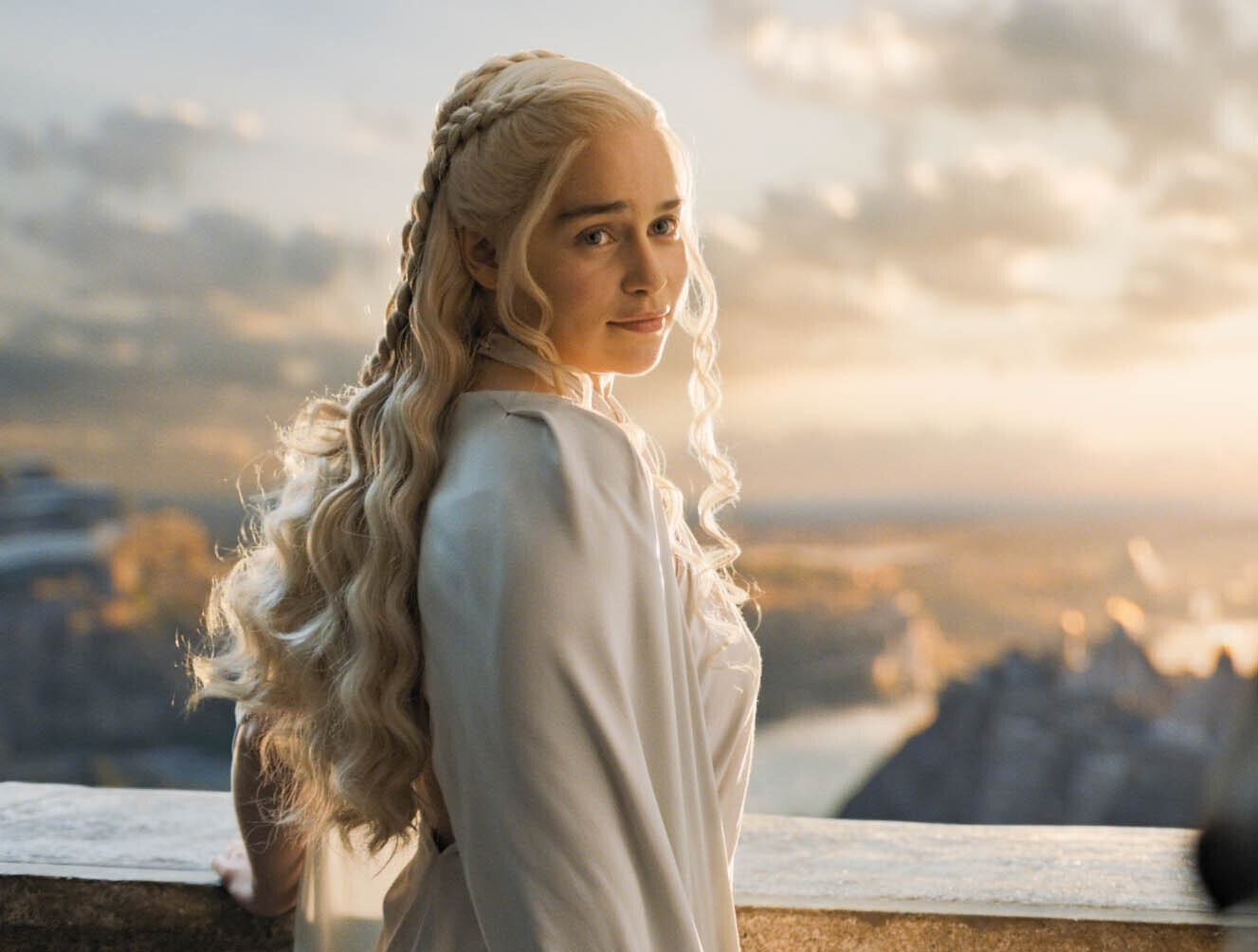 Emilia Clarke in a still from Game of Thrones (2011 - 2019).