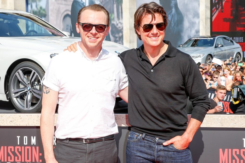 Simon Pegg and Tom Cruise