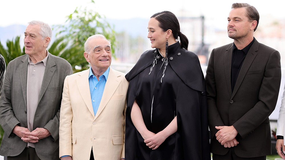 Robert De Niro, Martin Scorsese, Lily Gladstone and Leonardo DiCaprio