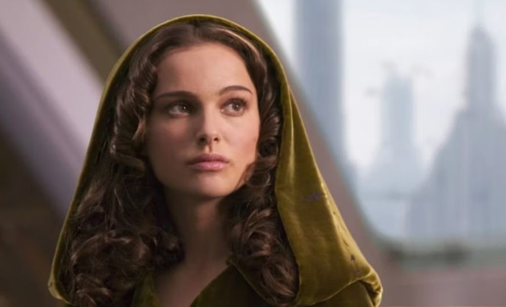 Natalie Portman as Queen Padmé in Star Wars.
