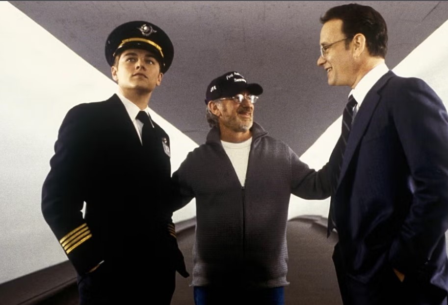 Leonardo DiCaprio, Steven Spielberg, and Tom Hanks