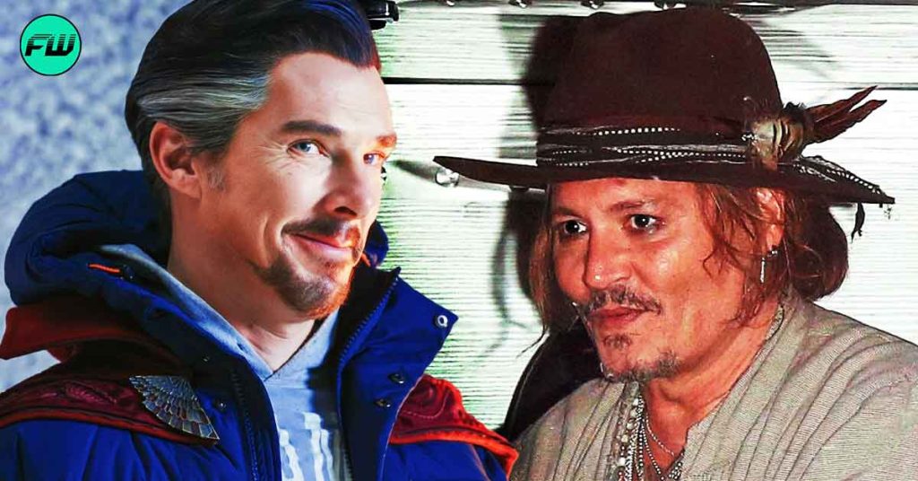 Johnny Depp Kisses Marvel Star Benedict Cumberbatch in a Viral Video