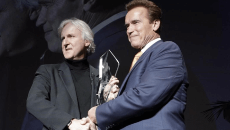 Arnold Schwarzenegger and James Cameron 