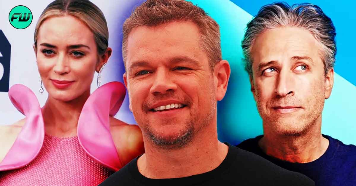Matt-Damon-Fails-to-Hide-His-Love-For-Hollywood-Star-After-Emily-Blunt-Picks-Jon-Stewart-as-Her-Favorite-Person