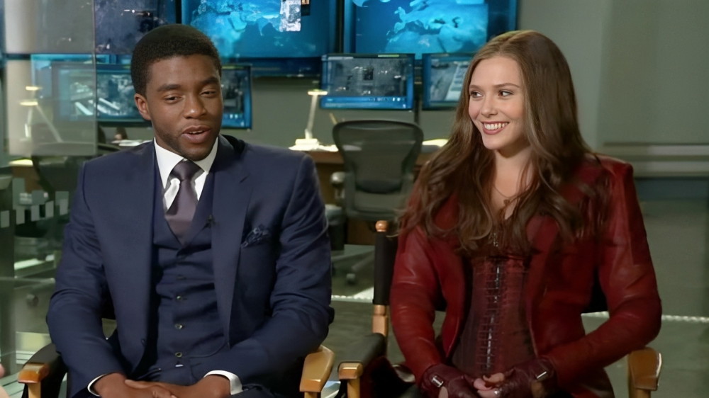 Chadwick Boseman and Elizabeth Olsen