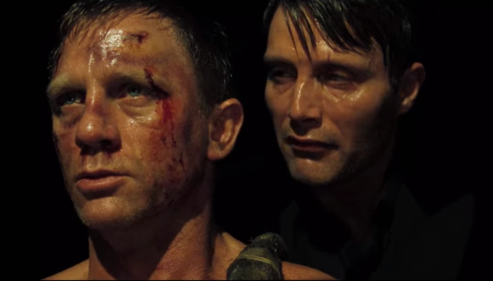 Mads Mikkelsen and Daniel Craig in Casino Royale