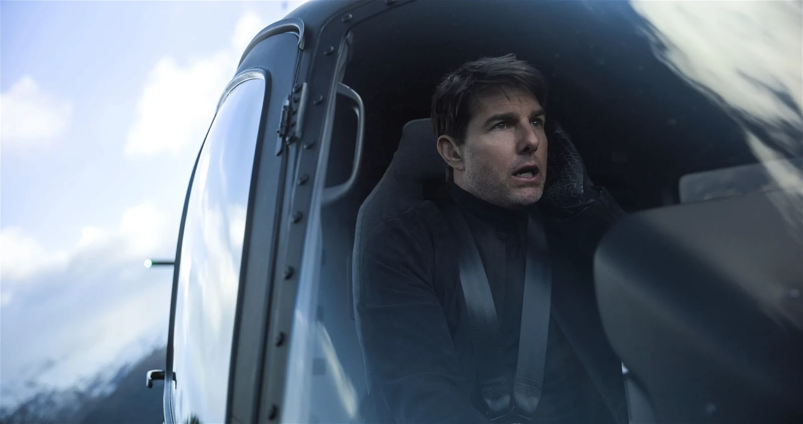 Tom Cruise flying a helicopter