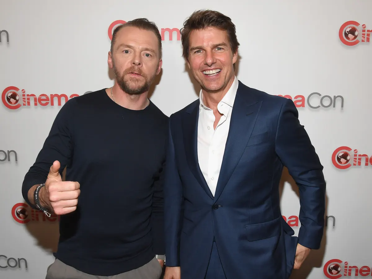 Simon Pegg and Tom Cruise