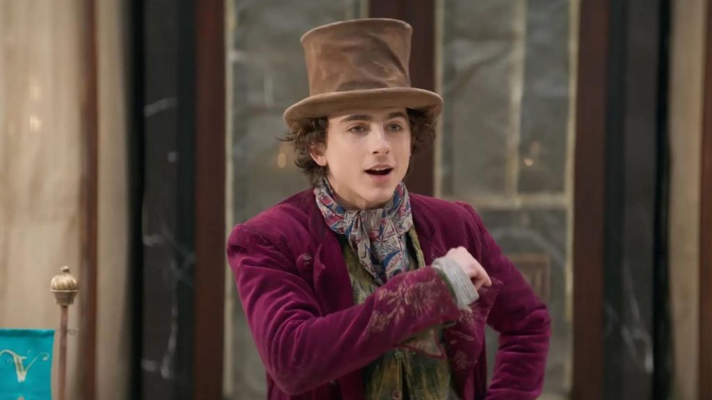 Timothee Chalamet as Willy Wonka in 2023's Wonka