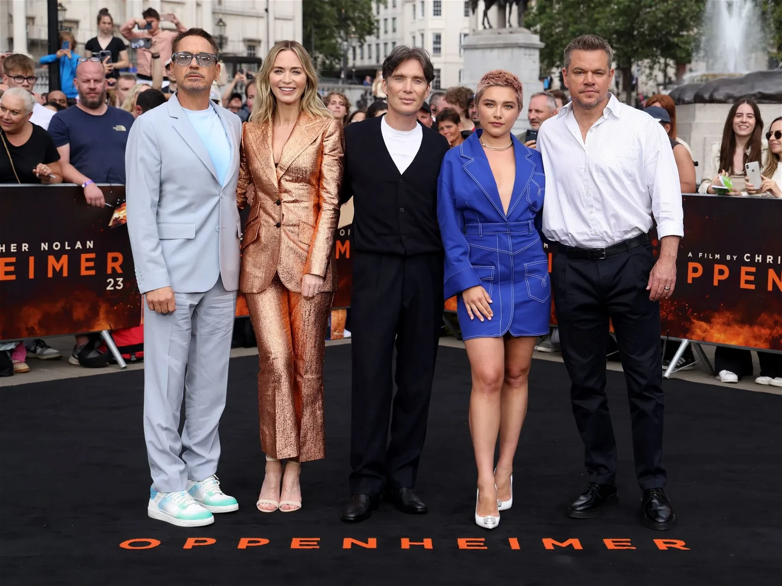 The Oppenheimer cast at its UK premiere