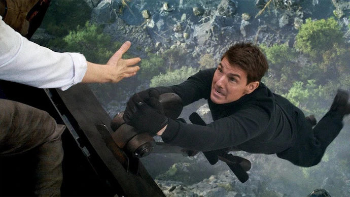 Tom Cruise in a still from Mission Impossible 7