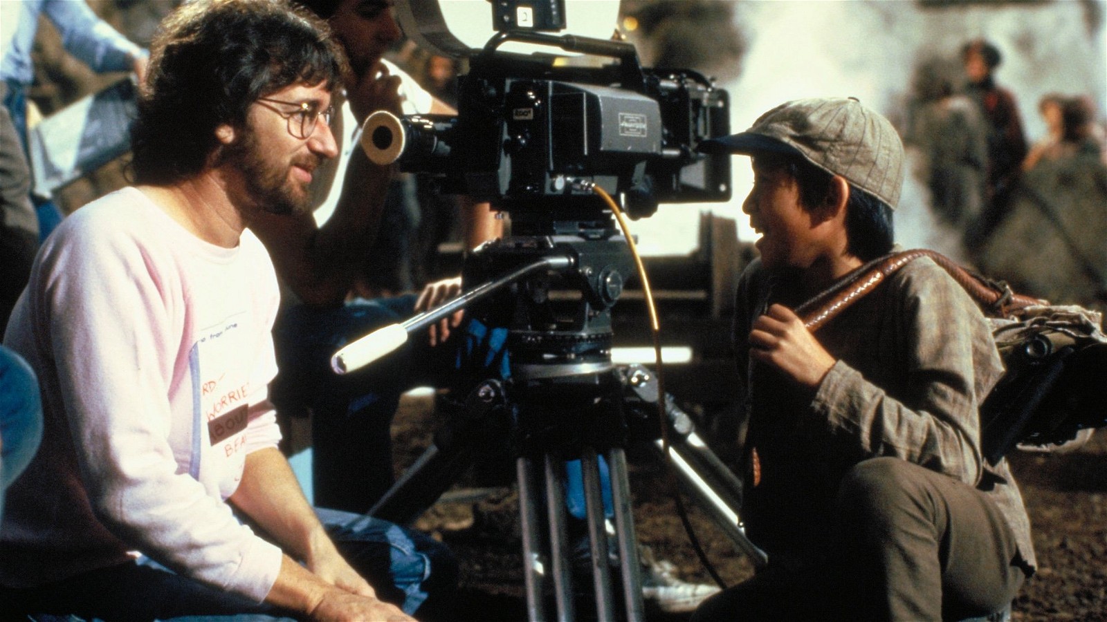 Steven Spielberg with a young Ke Huy Quan