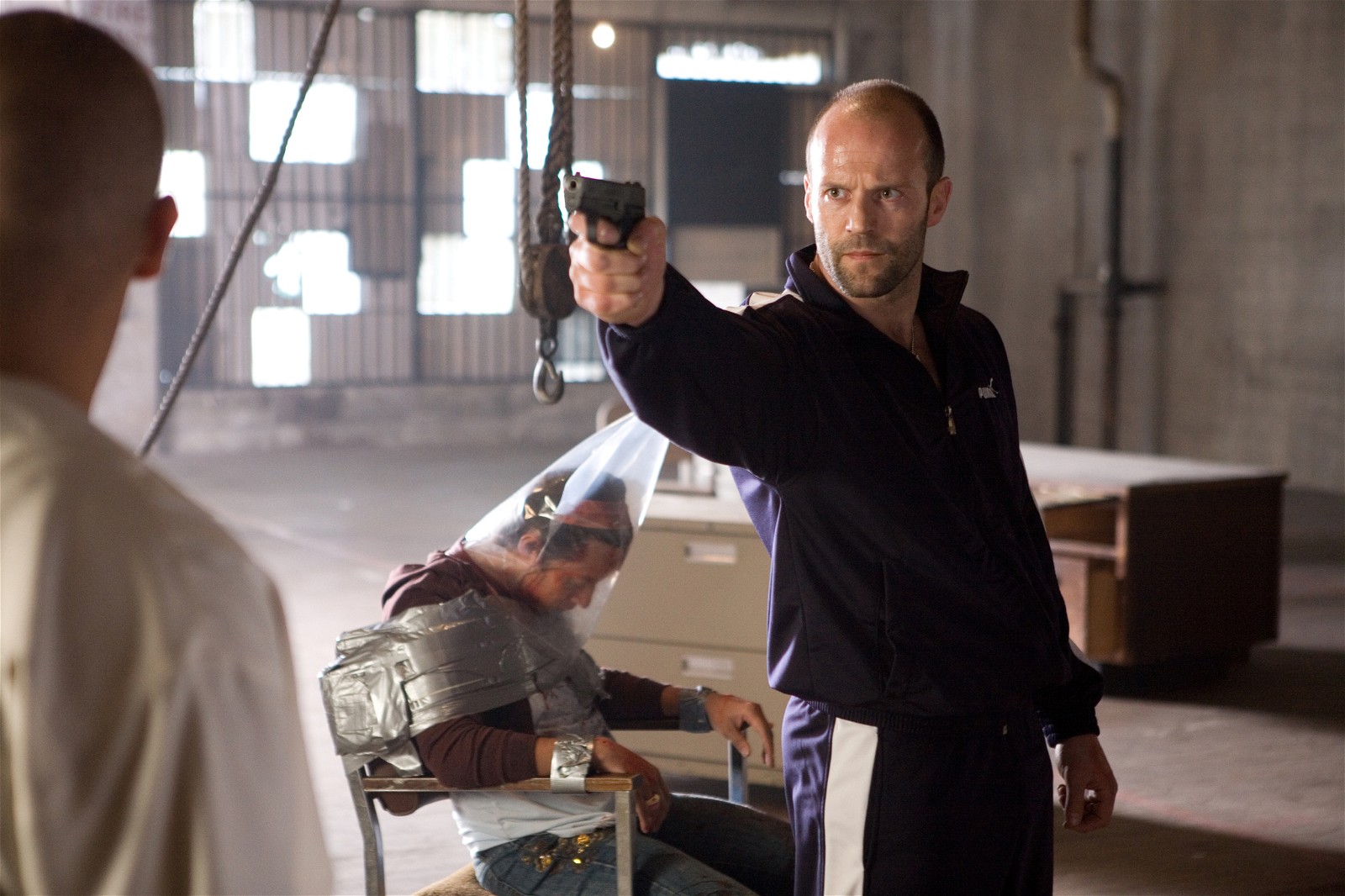 Jason Statham as Chev Chelios in a still from Crank