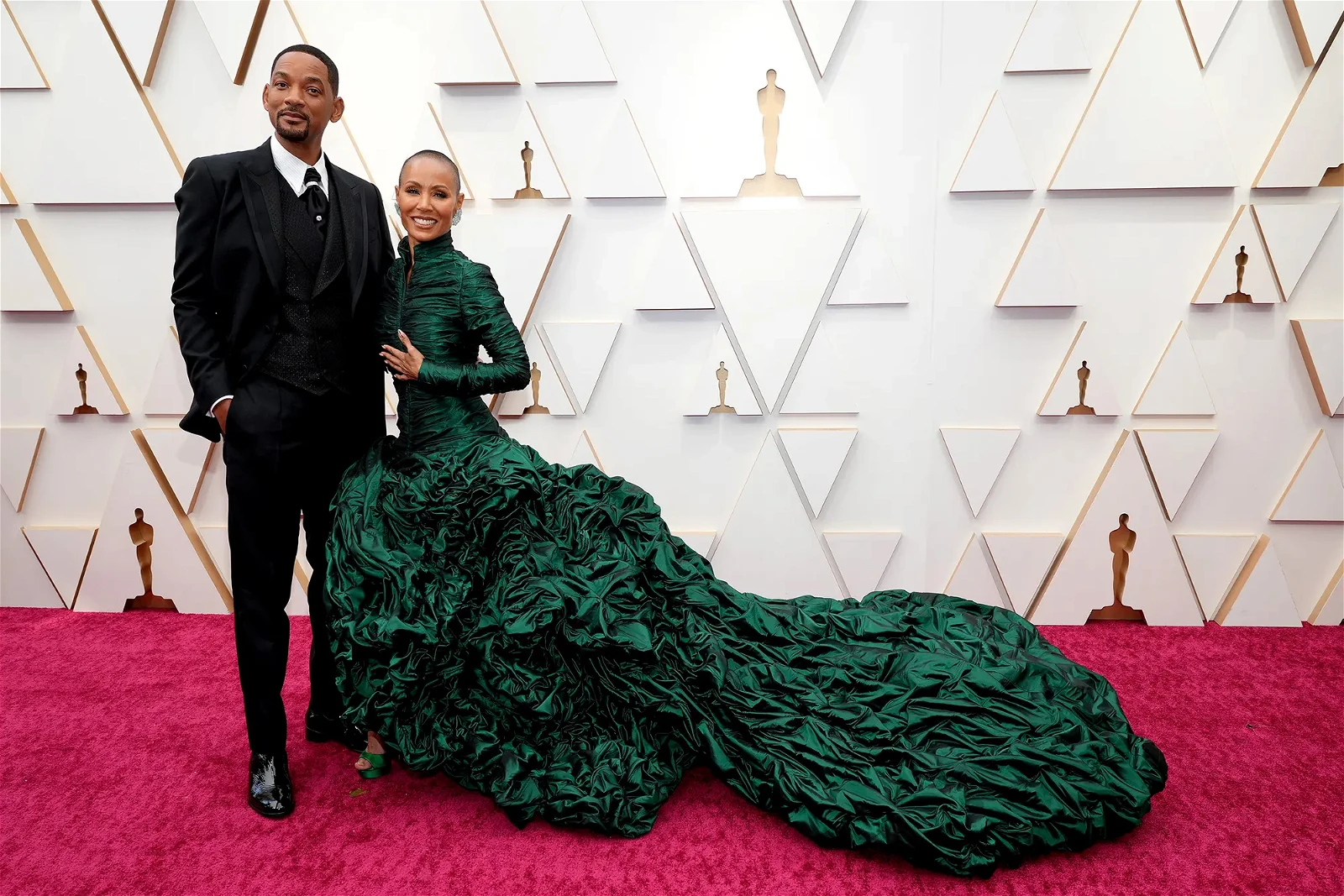 Will Smith and Jada Pinkett Smith on Oscars 2022 red carpet 